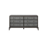 Eccotrading Astoria 6 Drawer Chest – Macchiato and Faux Grey Shagreen