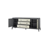 Eccotrading Astoria Cabinet – Graphite Grey and Faux Shagreen
