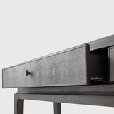 Eccotrading Astoria Console Table – Macchiato and Faux Grey Shagreen