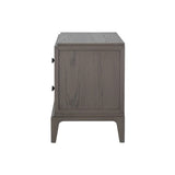 Eccotrading Astoria Large Bedside Table – Macchiato and Grey Faux Shagreen