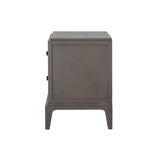 Eccotrading Astoria Small Bedside Table – Macchiato and Grey Faux Shagreen