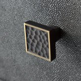 Eccotrading Astoria Small Bedside Table – Macchiato and Grey Faux Shagreen