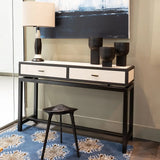 Eccotrading Bertie Console Table - Pumice Leather