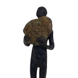 Eccotrading Bonze Figure on Rock High Sculpture