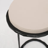 Eccotrading Forge Cocktail Table - Bronze Nera and Pumice Leather