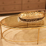 Eccotrading Forged Oval Coffee Table – Bronze D’oro