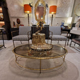 Eccotrading Forged Oval Coffee Table – Bronze D’oro