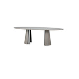 Eccotrading Huggel Dining Oval Table - Cream Engineered Veneer