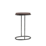 Eccotrading Forge Cocktail Table - Bronze Nera and Burgundy Leather