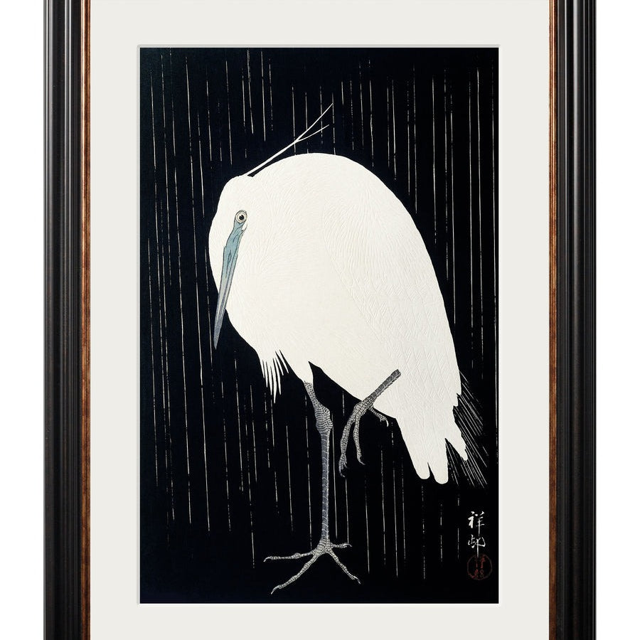Egrets by Ohara Koson – York Slim Framed Print