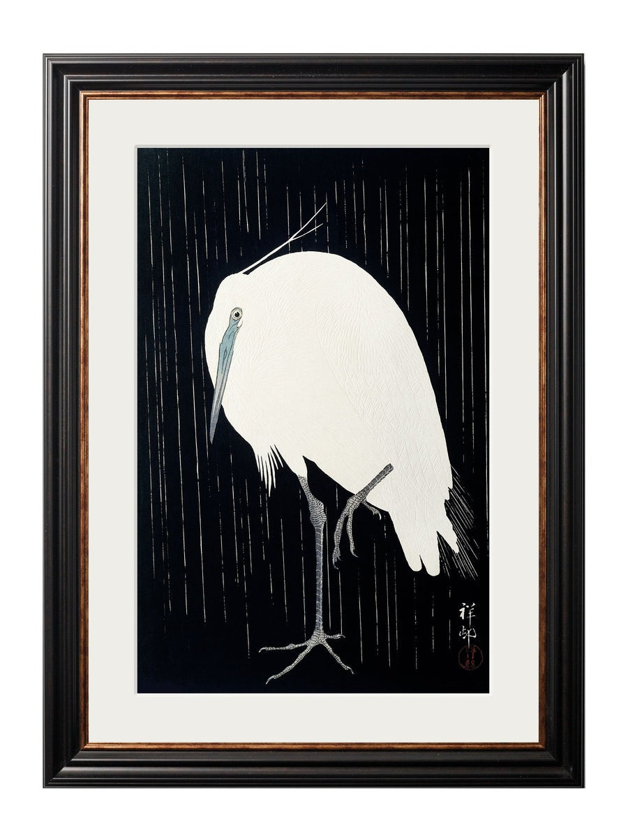 Egrets by Ohara Koson – York Slim Framed Print