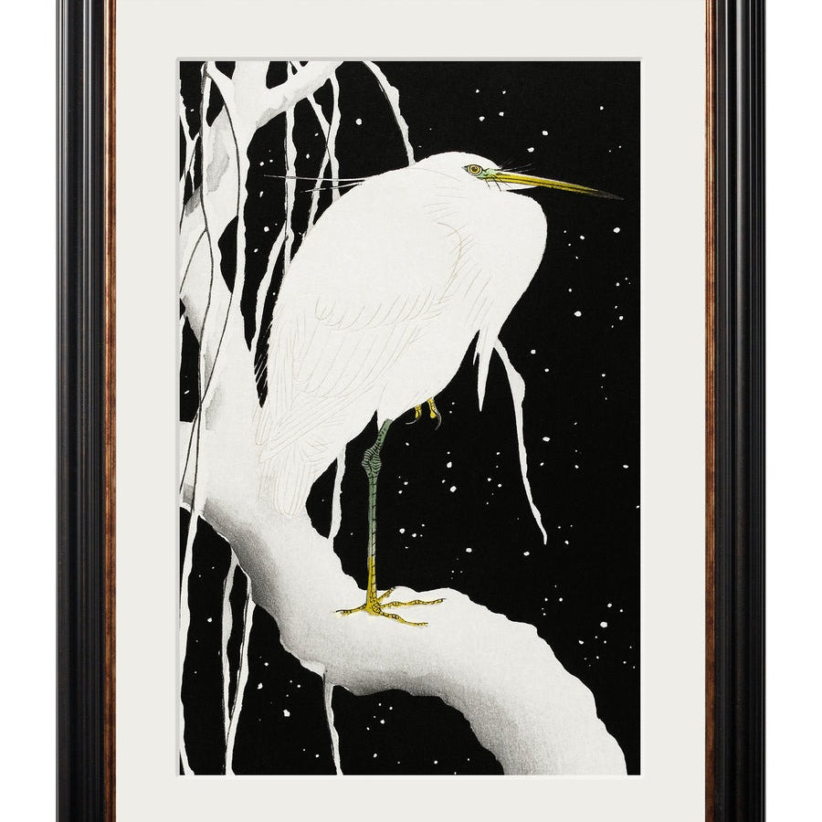 Egrets by Ohara Koson – York Slim Framed Print