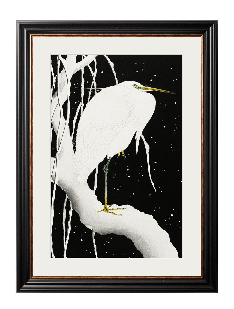 Egrets by Ohara Koson – York Slim Framed Print