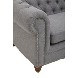 Elenora Three Seat Sofa – Dark Grey Linen