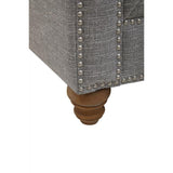 Elenora Three Seat Sofa – Dark Grey Linen