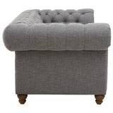 Elenora Three Seat Sofa – Dark Grey Linen