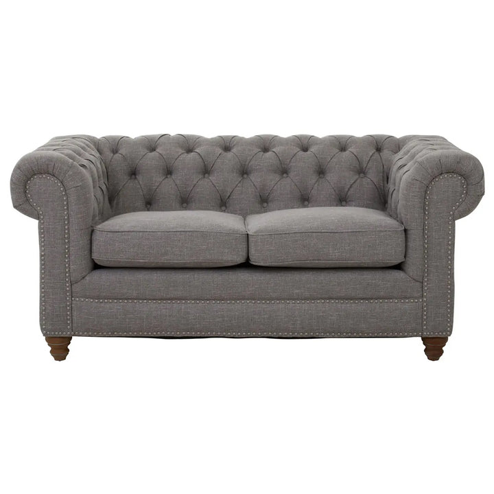 Elenora Two Seat Sofa – Dark Grey Linen