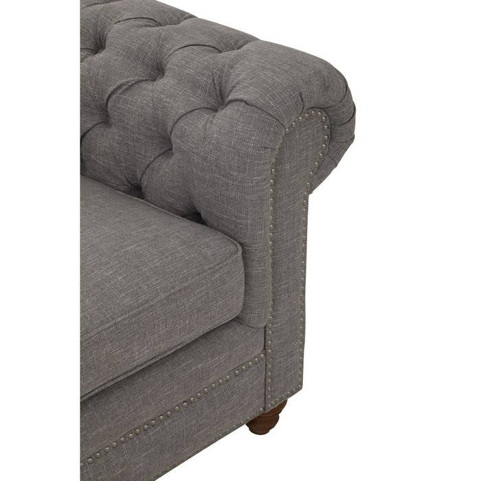 Elenora Two Seat Sofa – Dark Grey Linen