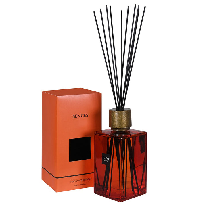 Enormous Amora Sienna Reed Diffuser with Orange Bottle