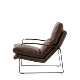 Erasmus Lounger – Brown Leather