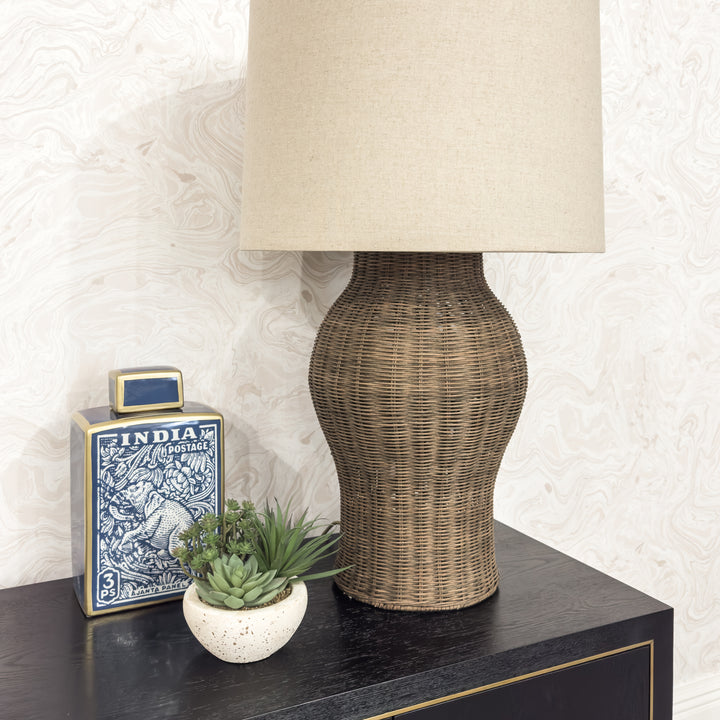 Esme Rattan Lamp with Shade