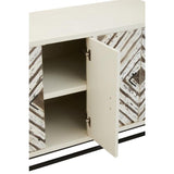 Evangeline Geometric Sideboard – White