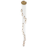 Florence Cascading Pendant Light – 13 Lights – Antique Brass