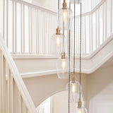 Florence Cascading Pendant Light – 13 Lights – Antique Brass