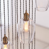 Florence Cascading Pendant Light – 13 Lights – Antique Brass