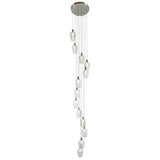 Florence Cascading Pendant Light – 13 Lights – Bright Nickel