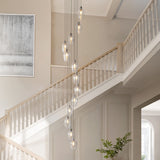 Florence Cascading Pendant Light – 13 Lights – Bright Nickel