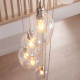 Florence Cascading Pendant Light – 13 Lights – Bright Nickel