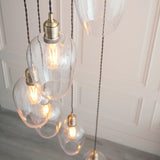 Florence Cascading Pendant Light – 7 Lights – Antique Brass