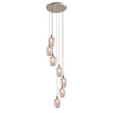 Florence Cascading Pendant Light – 7 Lights – Bright Nickel