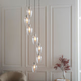 Florence Cascading Pendant Light – 7 Lights – Bright Nickel