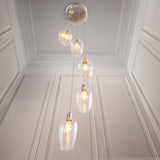 Florence Cascading Pendant Light – 7 Lights – Bright Nickel