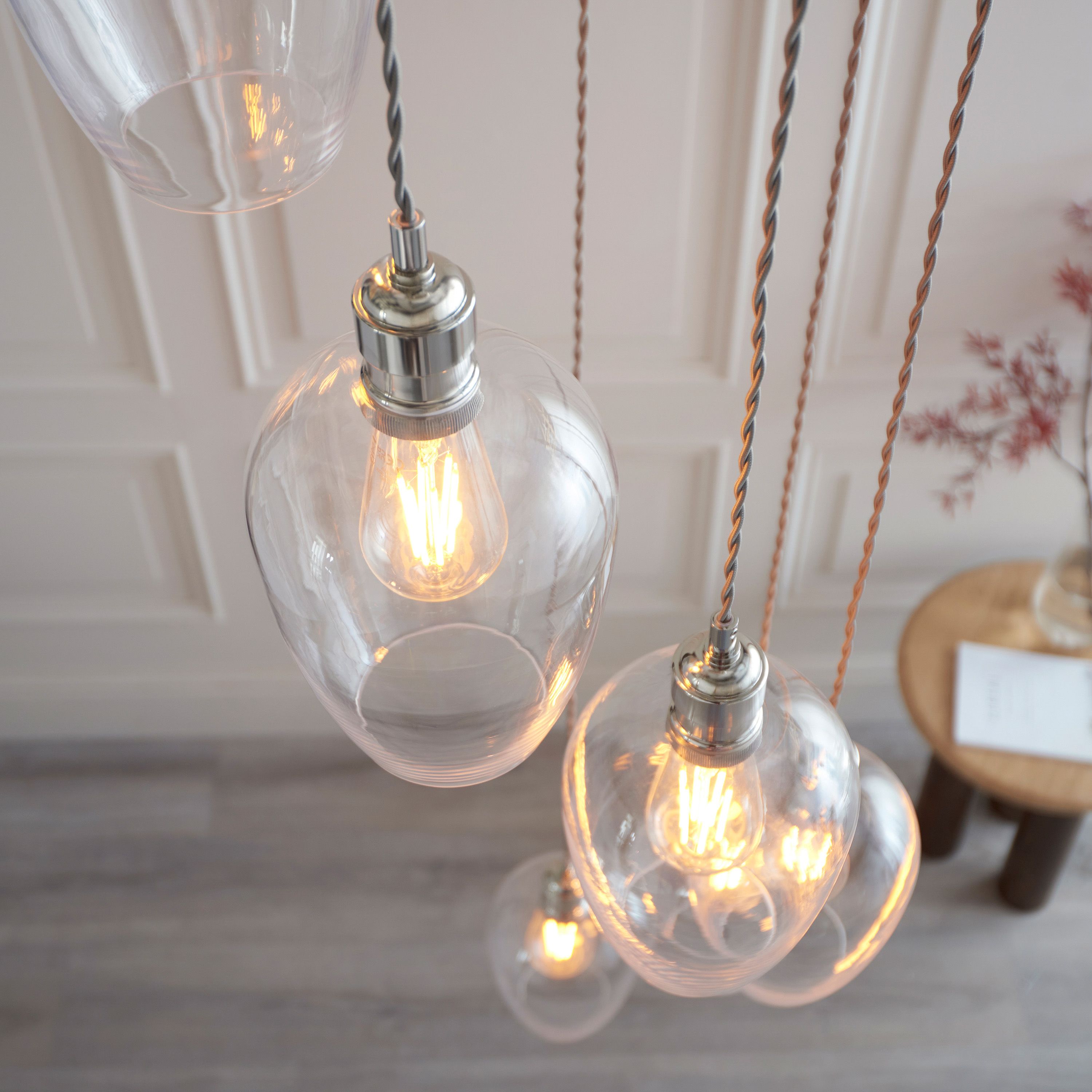 Florence Cascading Pendant Light – 7 Lights – Bright Nickel