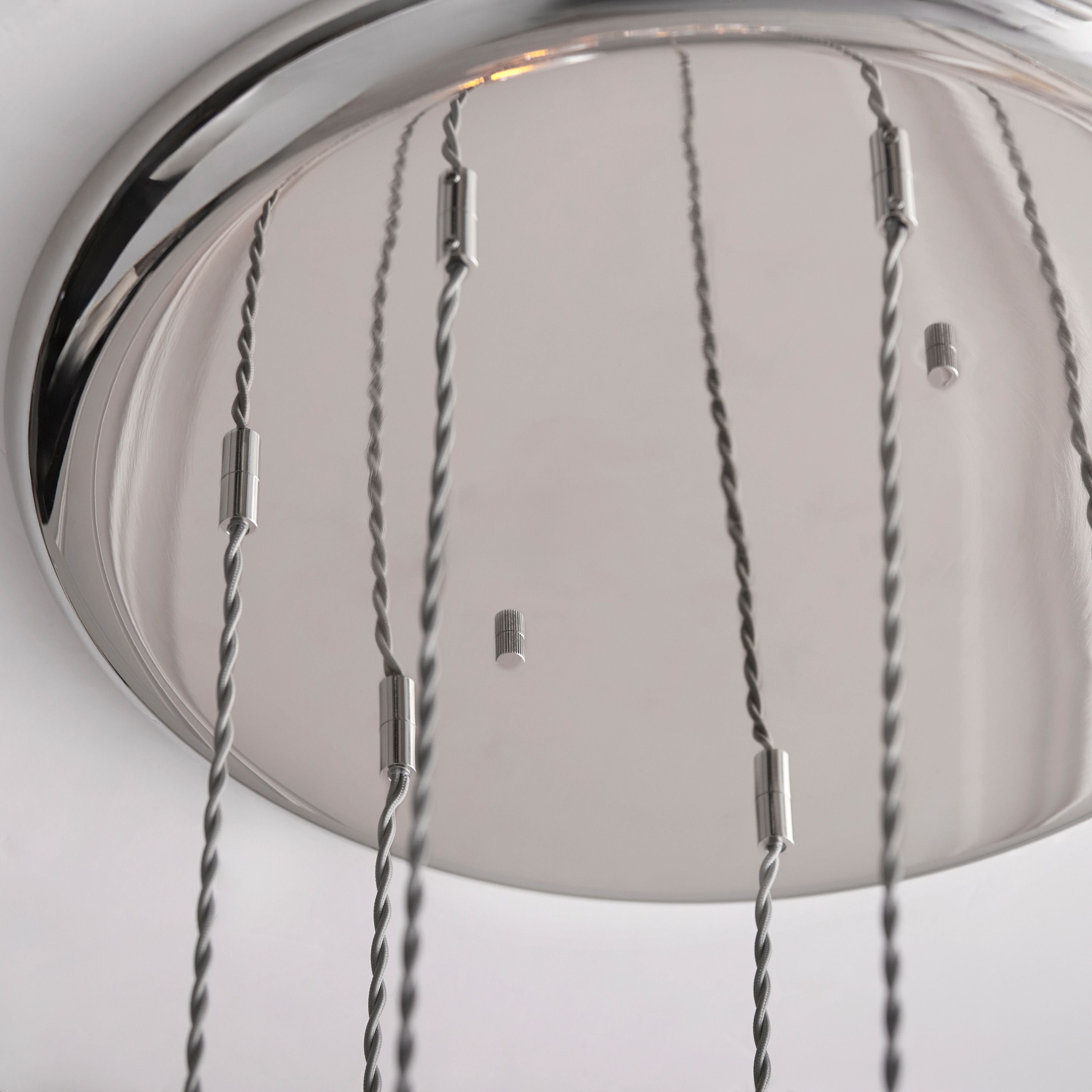 Florence Cascading Pendant Light – 7 Lights – Bright Nickel