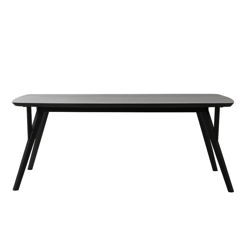 Light & Living Quenza Dining Table in Matt Black Acacia Wood – 220cm ...