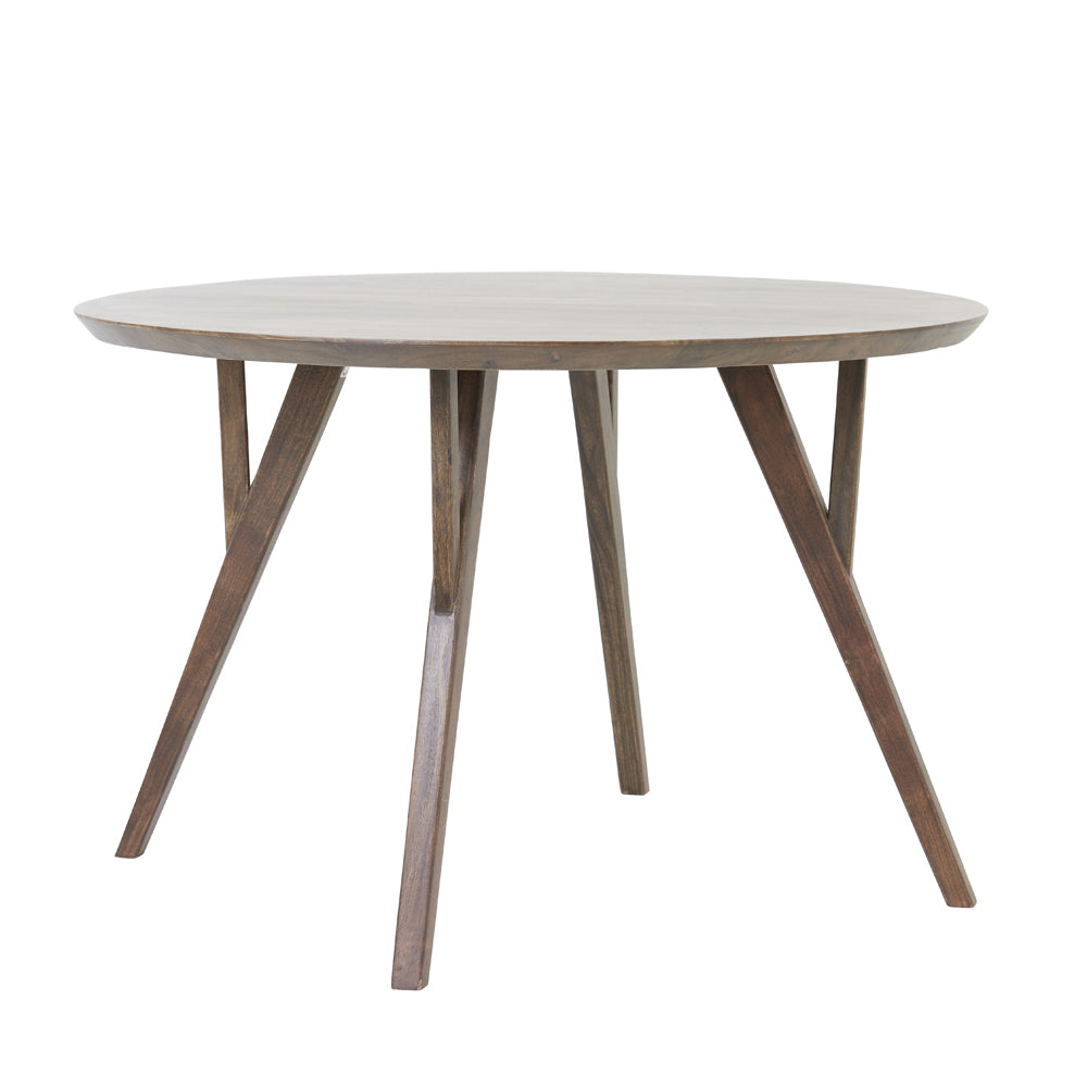 Light & Living Quenza Round Dining Table in Brown Acacia Wood – Large