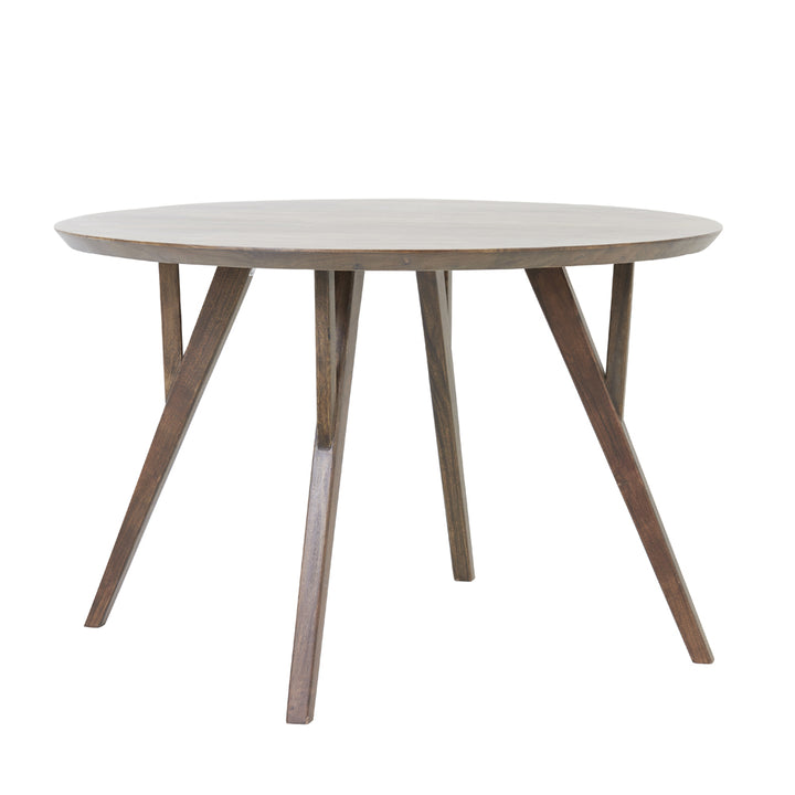 Light & Living Quenza Round Dining Table in Brown Acacia Wood – Large