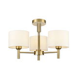 Franklite Barolo Light Fitting – 3 Lights – Aged Brass