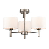 Franklite Barolo Light Fitting – 3 Lights – Satin Nickel