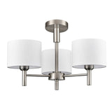 Franklite Barolo Light Fitting – 3 Lights – Satin Nickel