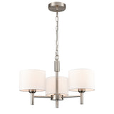 Franklite Barolo Light Fitting – 3 Lights – Satin Nickel