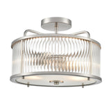 Franklite Bonham Semi-Flush Ceiling Light – Satin Nickel