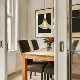 Franklite Bordeaux Pendant Light – Amber Glass