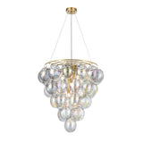 Franklite Bubbles Pendant Light – 6 Lights – Brushed Brass