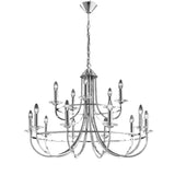 Franklite Carousel Light Fitting - 15 Lights - Chrome