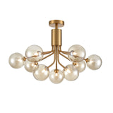 Franklite Cosmic 9 Light Pendant - Antique Gold